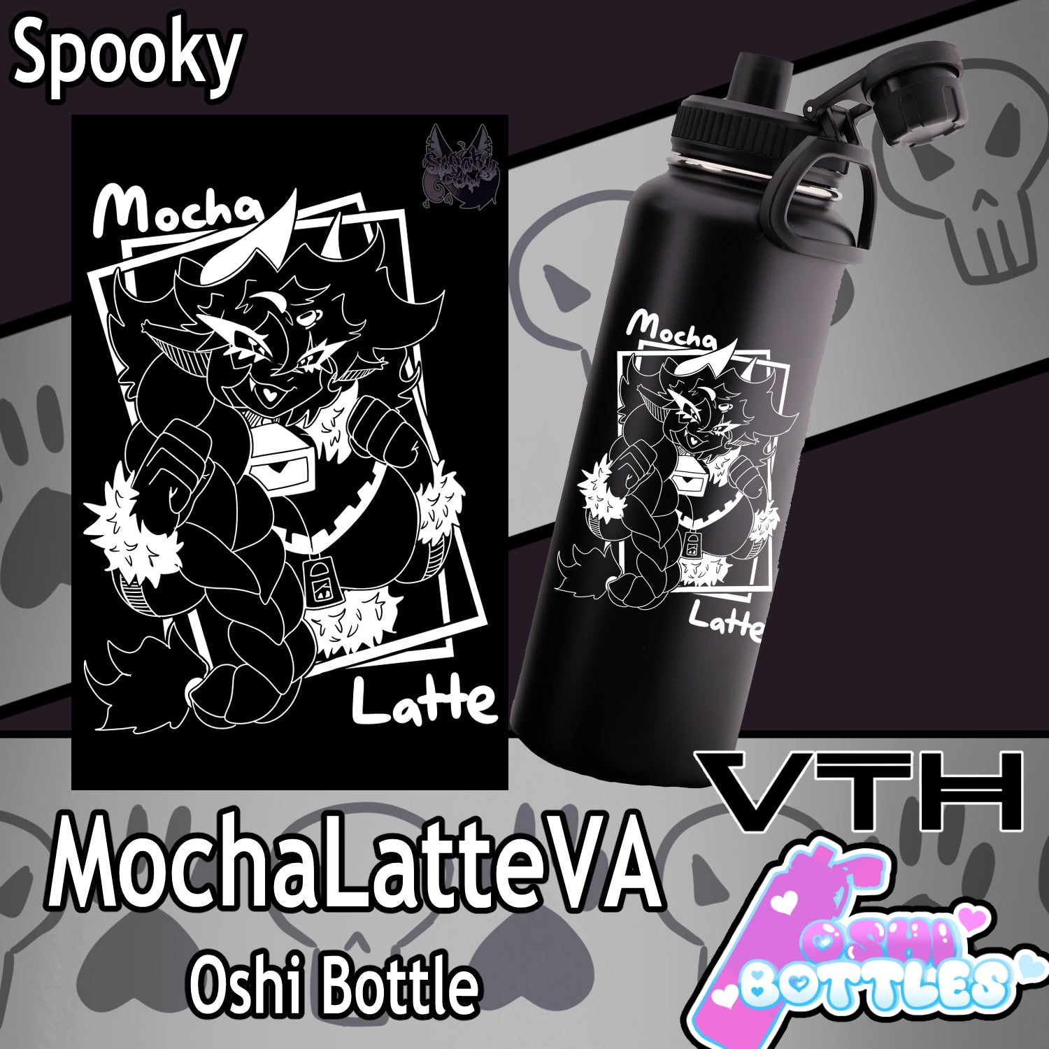 Mocha LatteVa Oshi Bottle - Spooky
