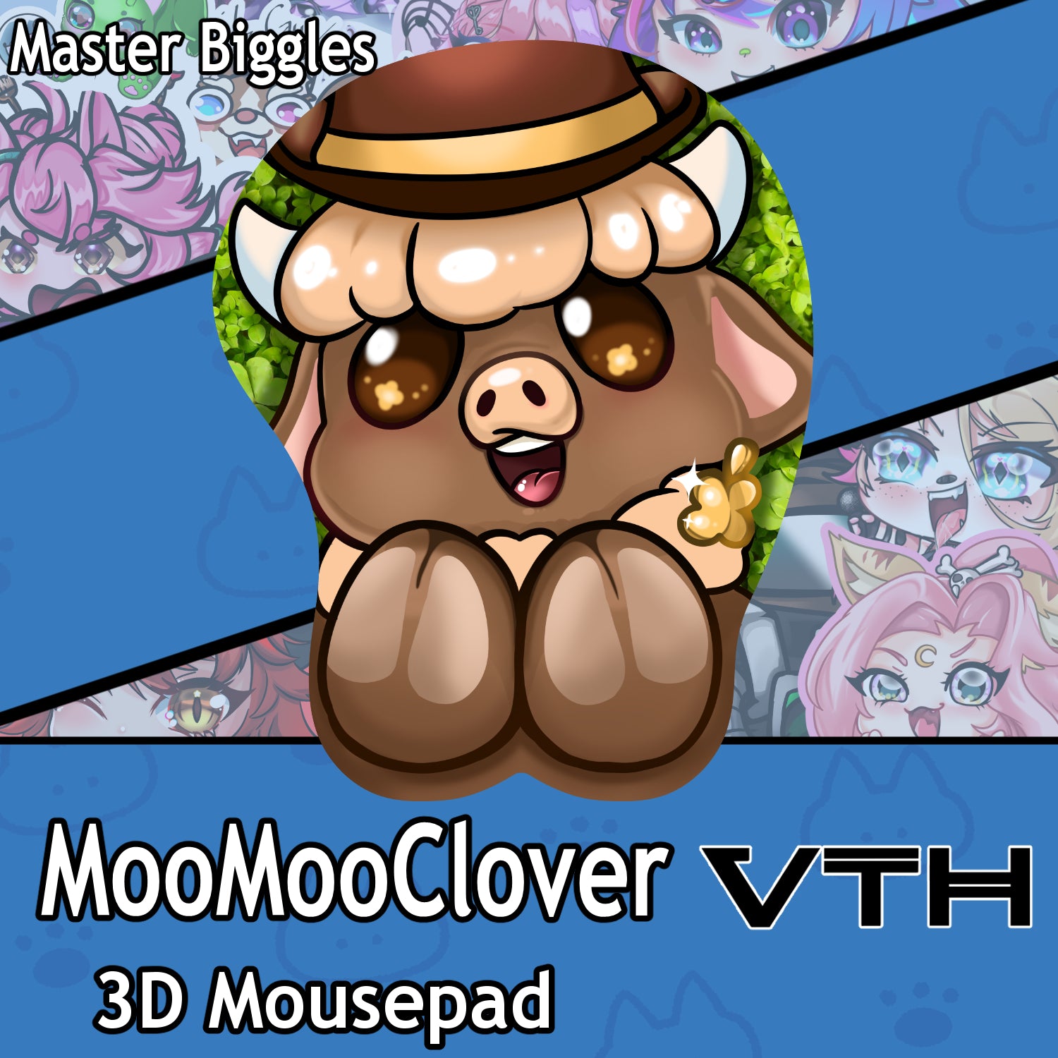MooMooClover 3D Mousepad - Master Biggles