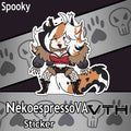 NekoEspressoVA Stand Sticker - Spooky