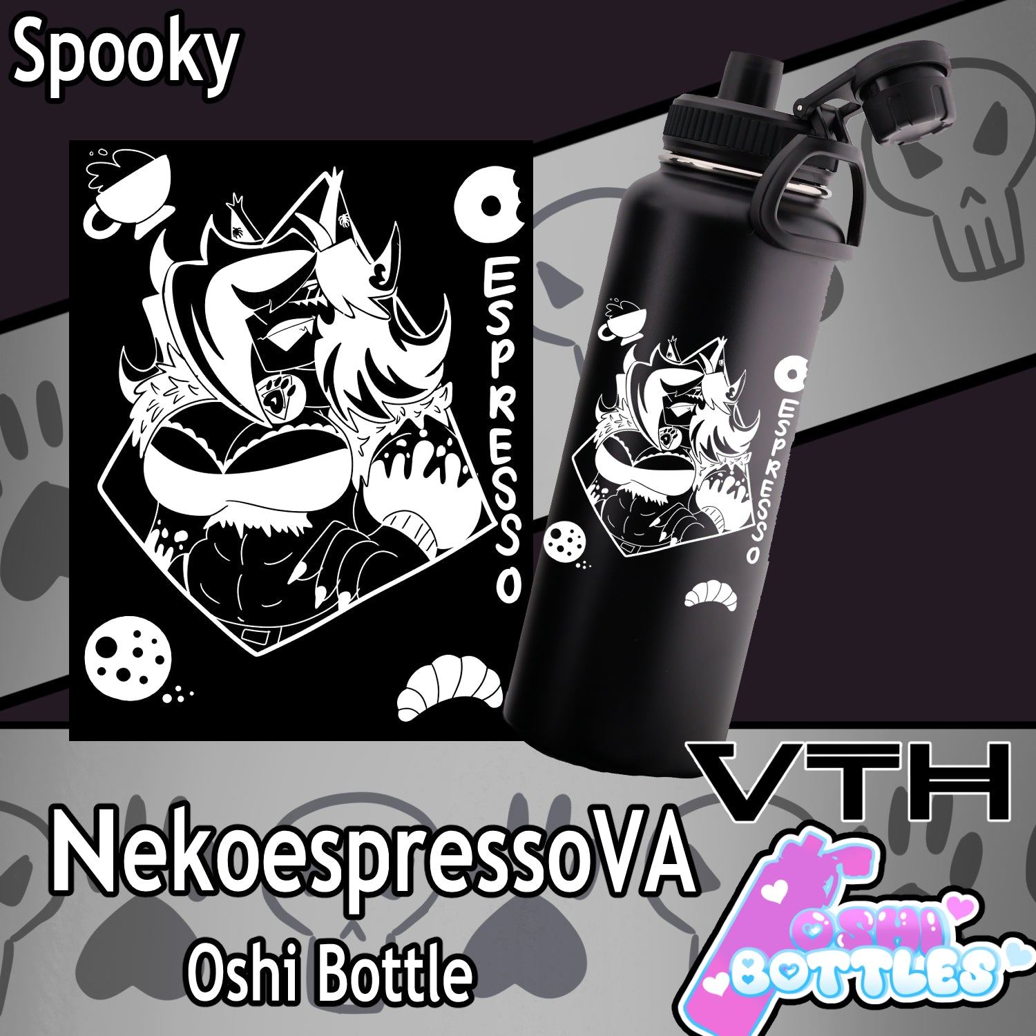 NekoEspressoVA Oshi Bottle - Spooky