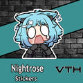 Nightrose AHHHH Sticker