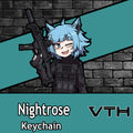 Nightrose Keychain