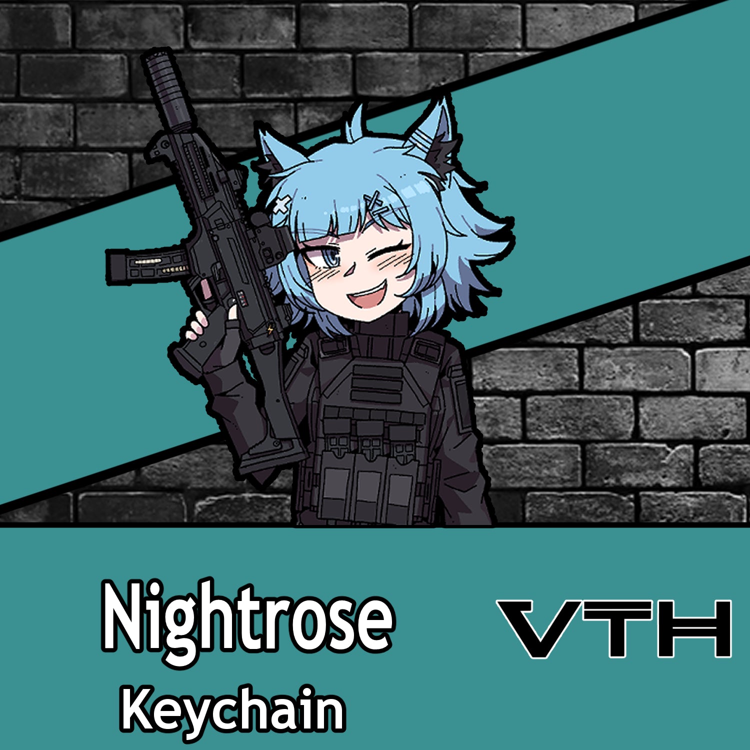Nightrose Keychain