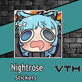 Nightrose This Is Fine Sticker