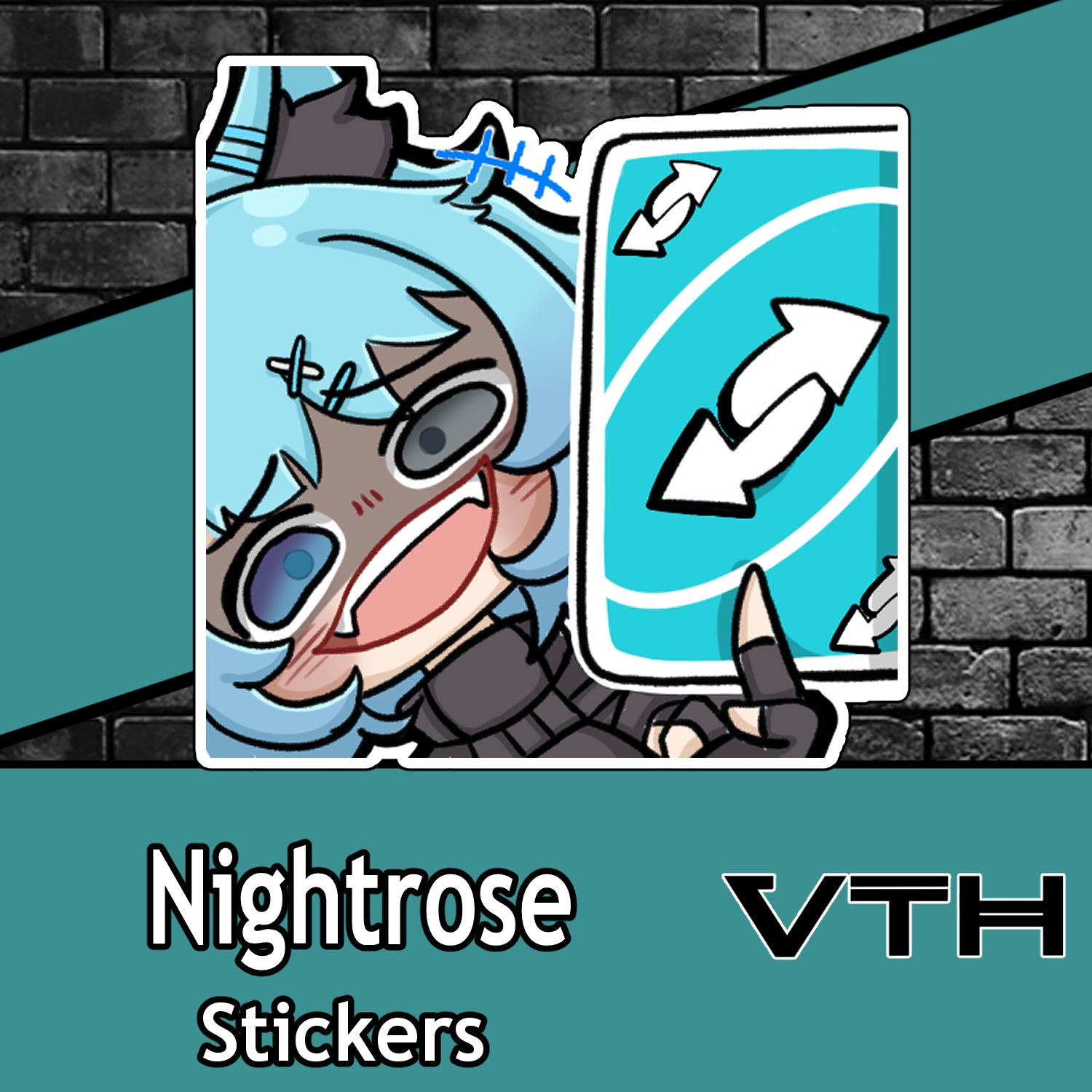 Nightrose UNO Reverse Sticker