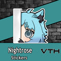 Nightrose Peek Sticker