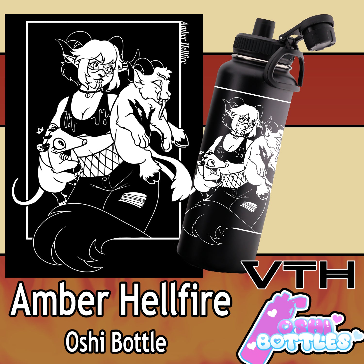Amber Hellfire Oshi Bottle
