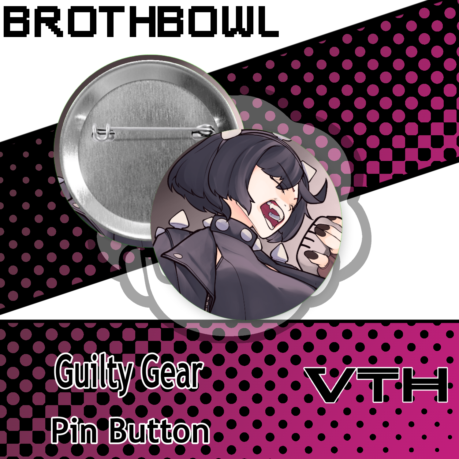 Guilty Gear Elphelt Pinback Buttons - Brothbowl