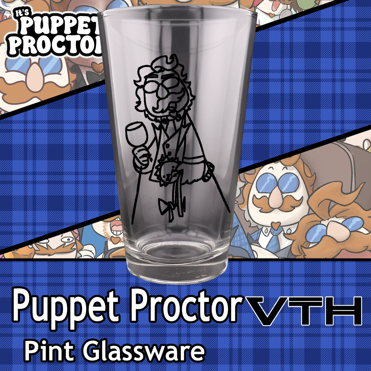 Puppet Proctor Sloshed Pint Glass