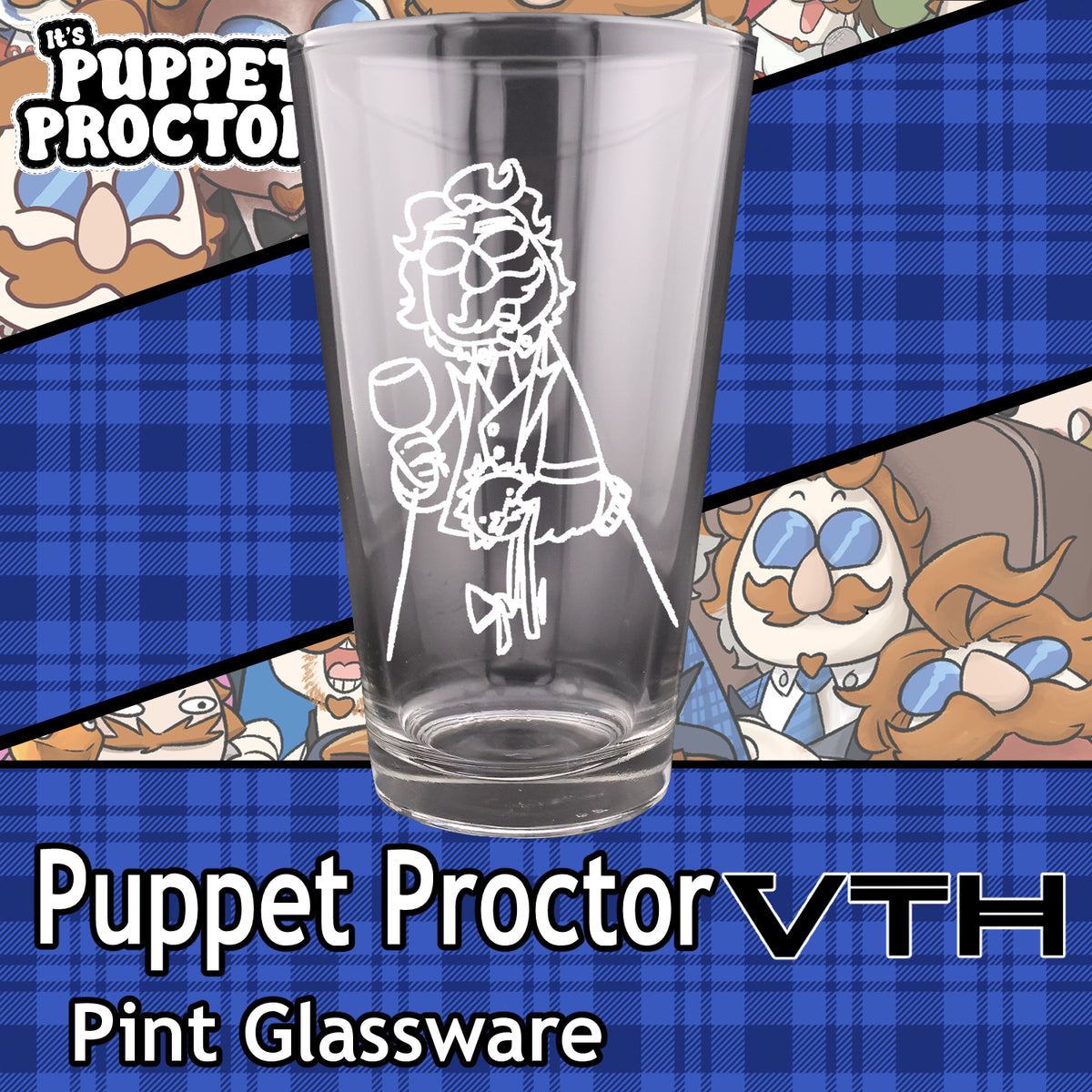Puppet Proctor Sloshed Pint Glass
