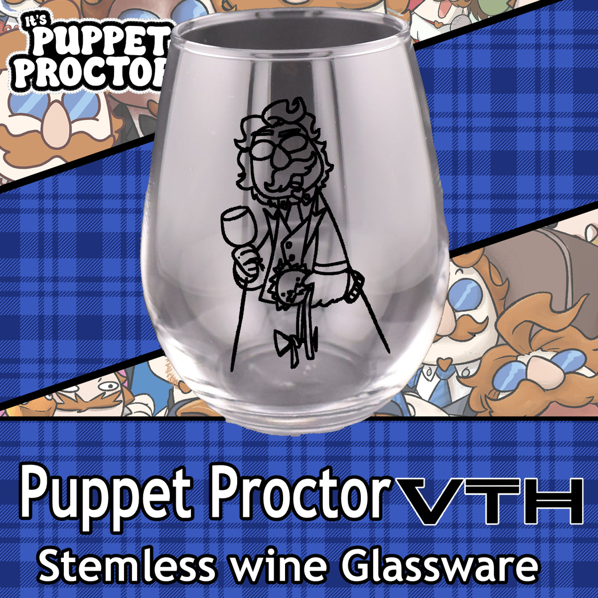 Puppet Proctor Sloshed Stemless Wine Glass