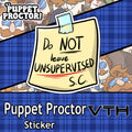 Puppet Proctor Sticky Note Sticker