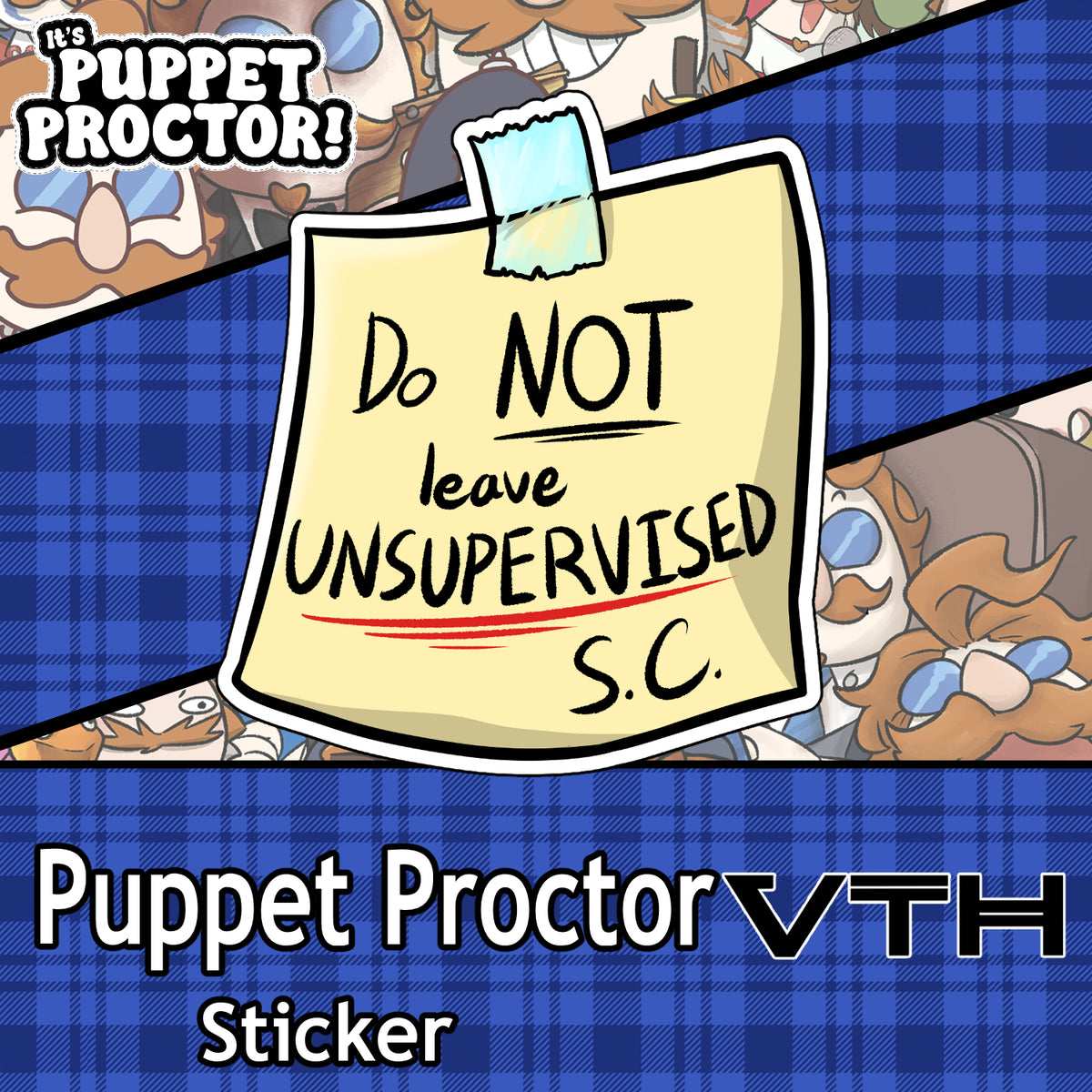 Puppet Proctor Sticky Note Sticker