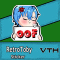 RetroToby OOF Sticker