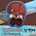Tagg the Otter Wet Lil Hands 3D Mousepad