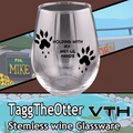 Tagg The Otter Wet Little Hands Stemless Wine Glass