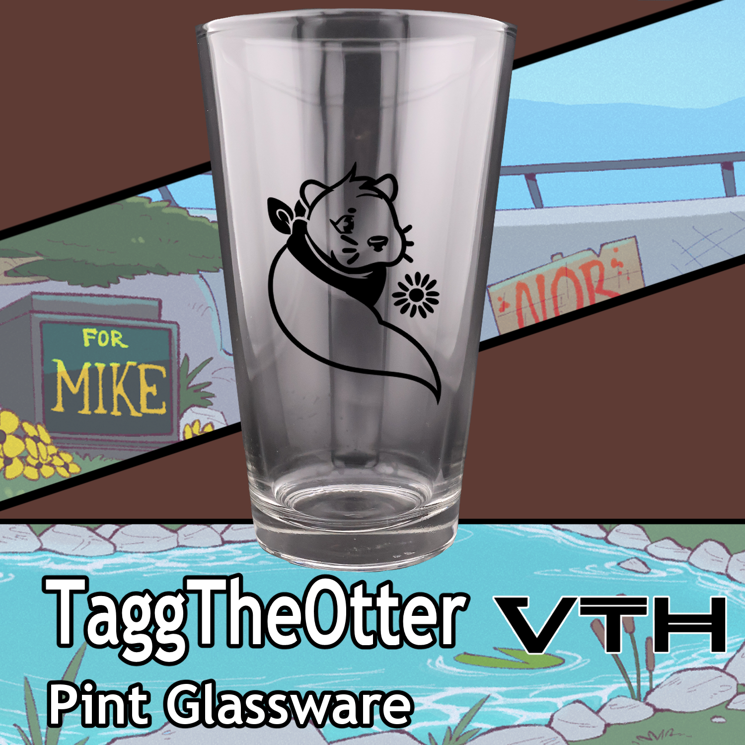 Tagg The Otter Pint Glass