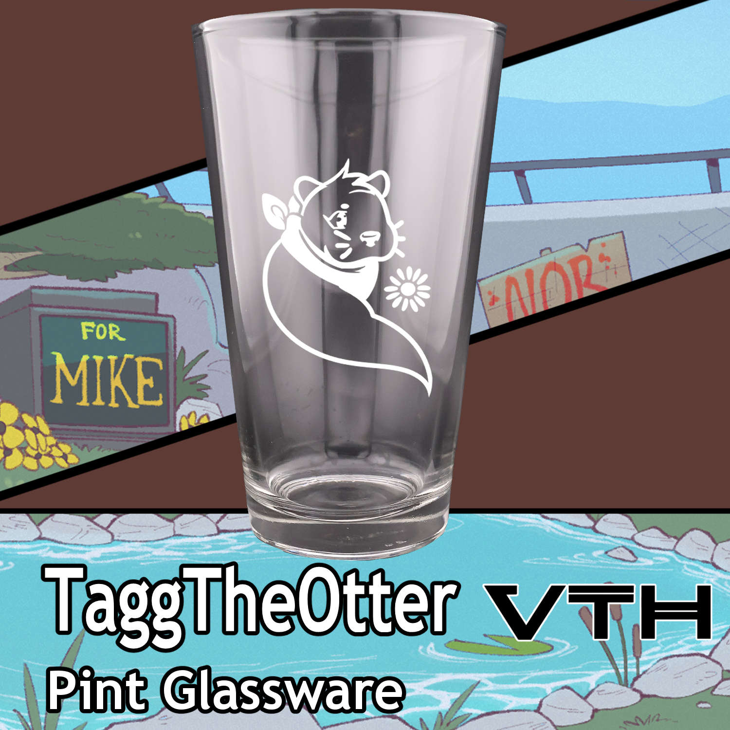 Tagg The Otter Pint Glass