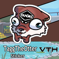 Tagg the Otter Fragile Sticker