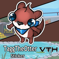 Tagg The Otter Lil Guy Looking Sticker