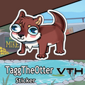 Tagg The Otter Sticker