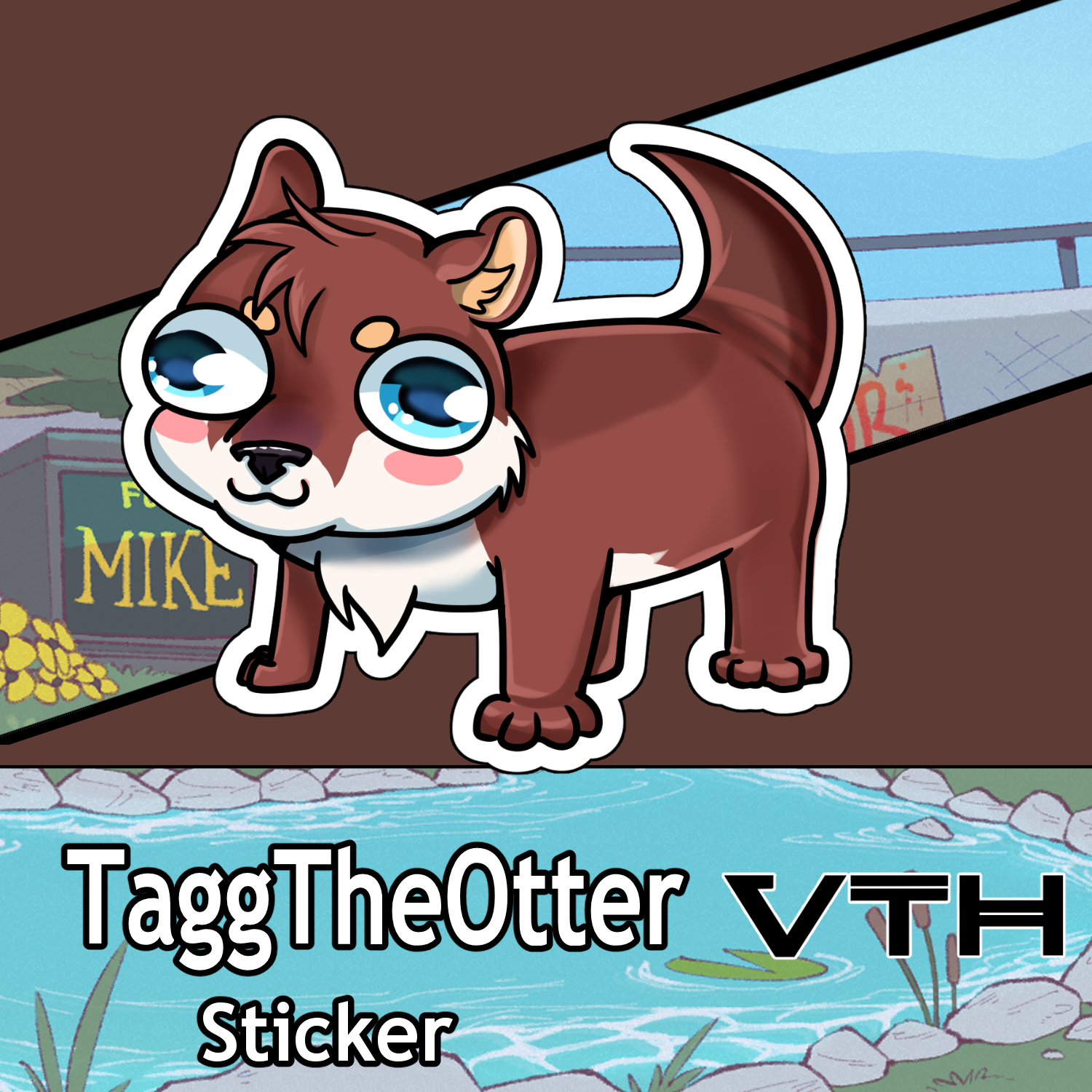 Tagg The Otter Sticker