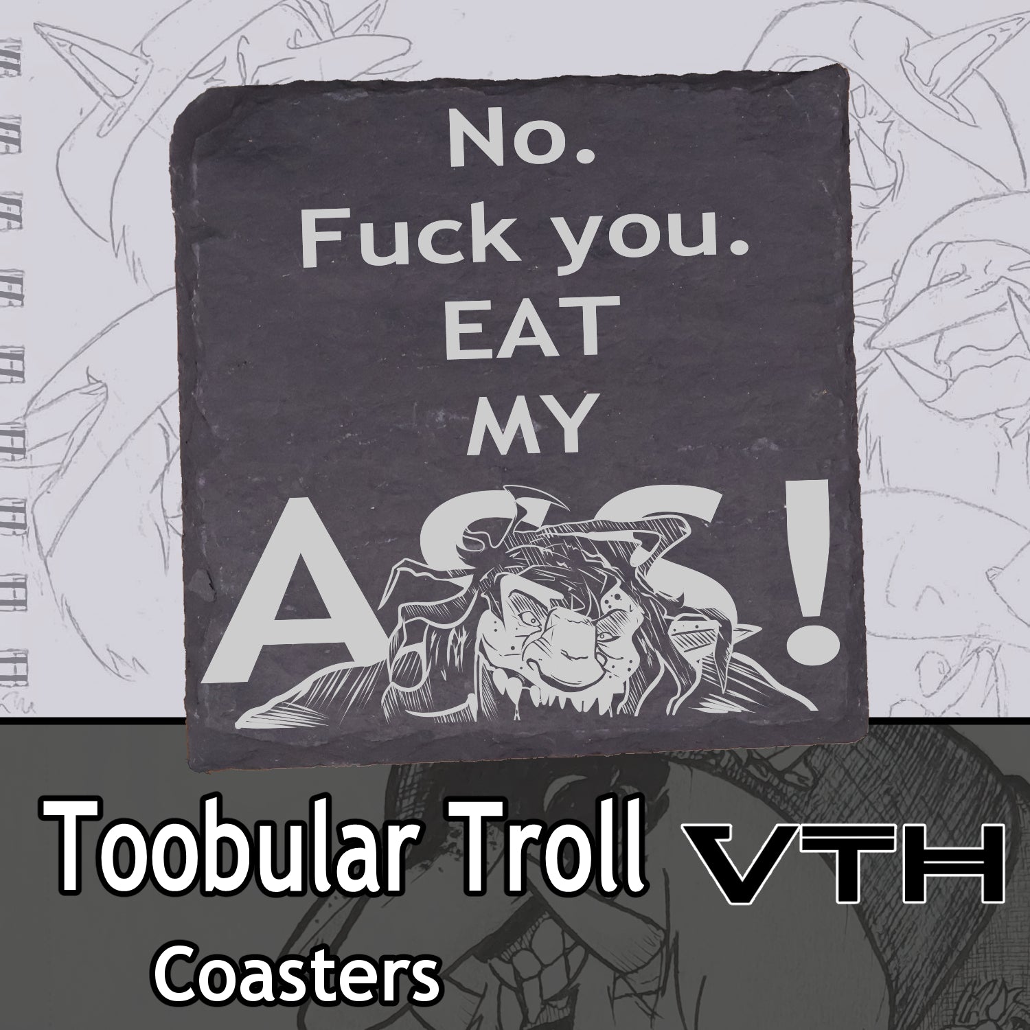 Toobular Troll Eat My Ass Coaster
