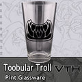 Toobular Troll Teeth Logo Pint Glass