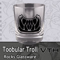 Toobular Troll Teeth Logo Rocks Glass