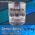 DemonBenny Welcome To Purgatory Rocks Glass