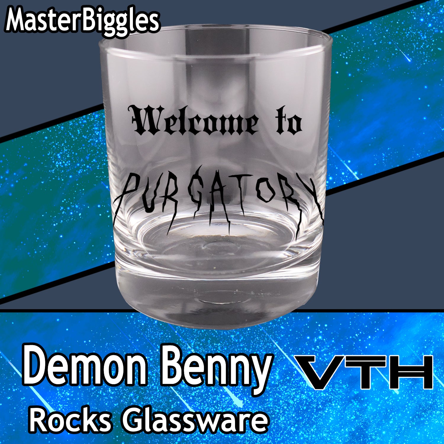 DemonBenny Welcome To Purgatory Rocks Glass