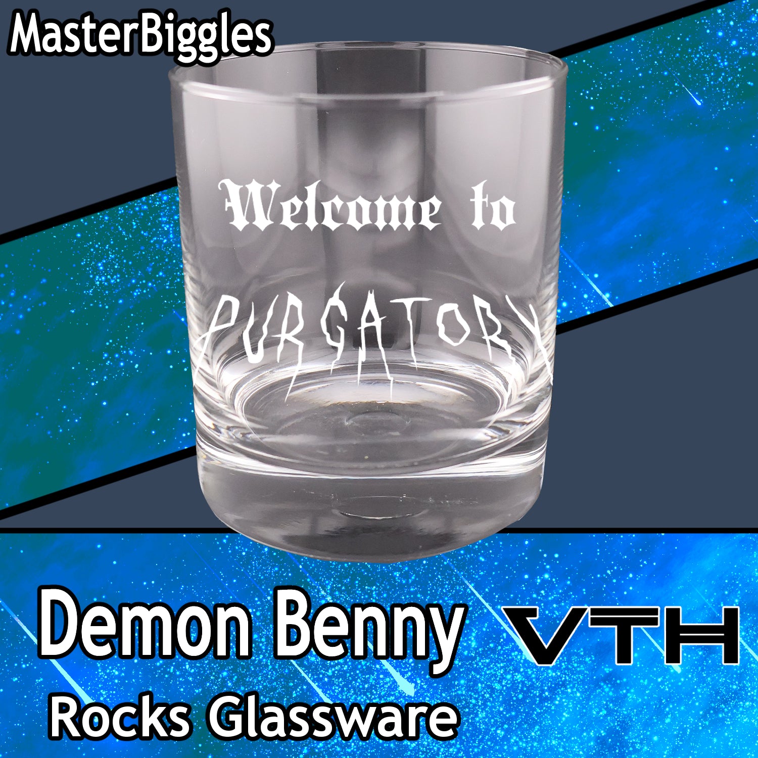 DemonBenny Welcome To Purgatory Rocks Glass