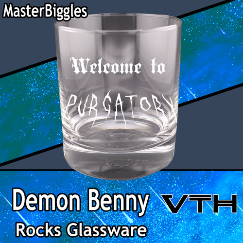 DemonBenny Welcome To Purgatory Rocks Glass