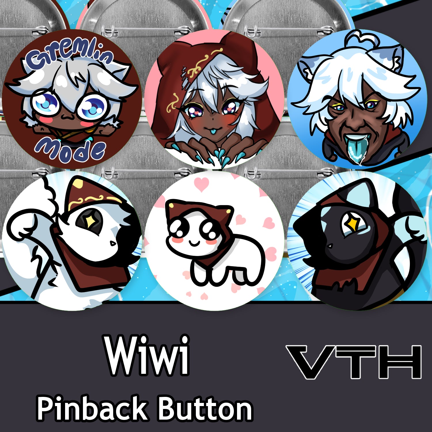 Wiwi Pinback Buttons